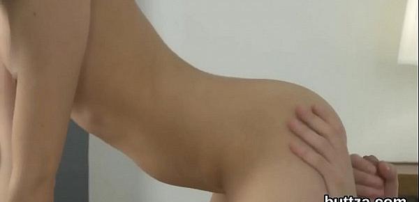  Stellar semi-nude tight girl gets poked in spread anus